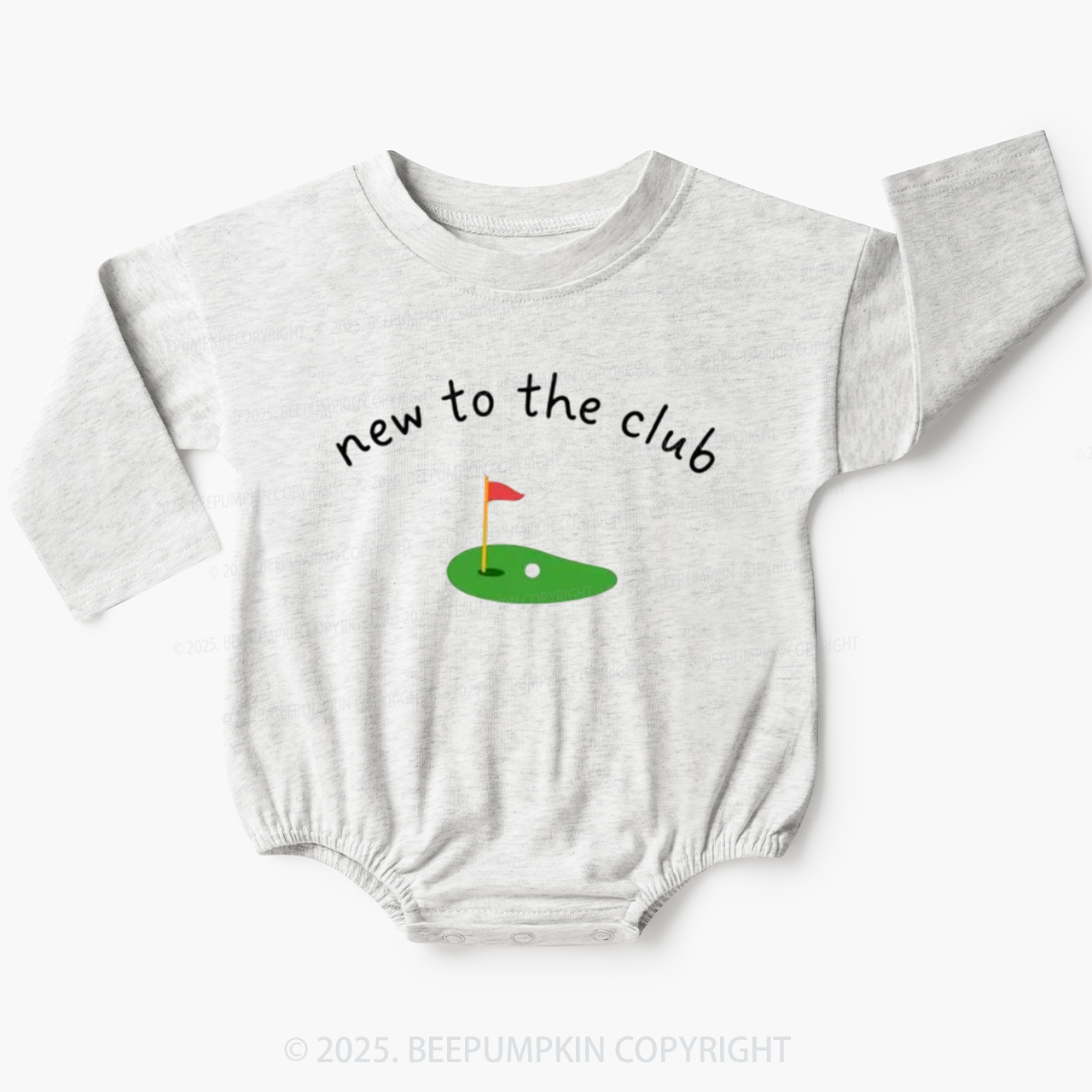 New To The Club Golf Baby Bubble Romper Beepumpkin