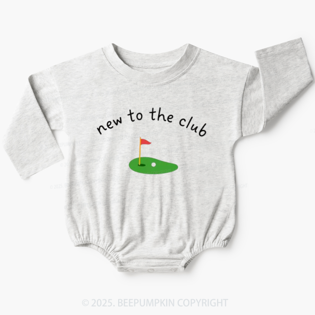 New To The Club Golf Baby Bubble Romper Beepumpkin
