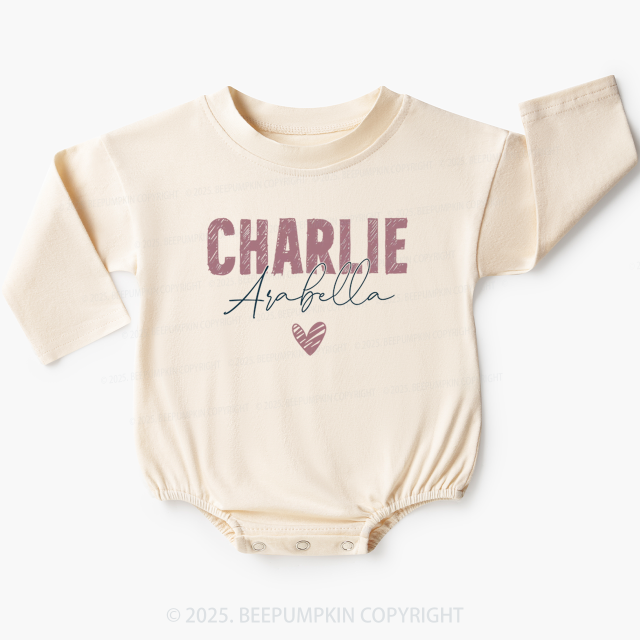 Personalized Girl Baby Bubble Romper Beepumpkin