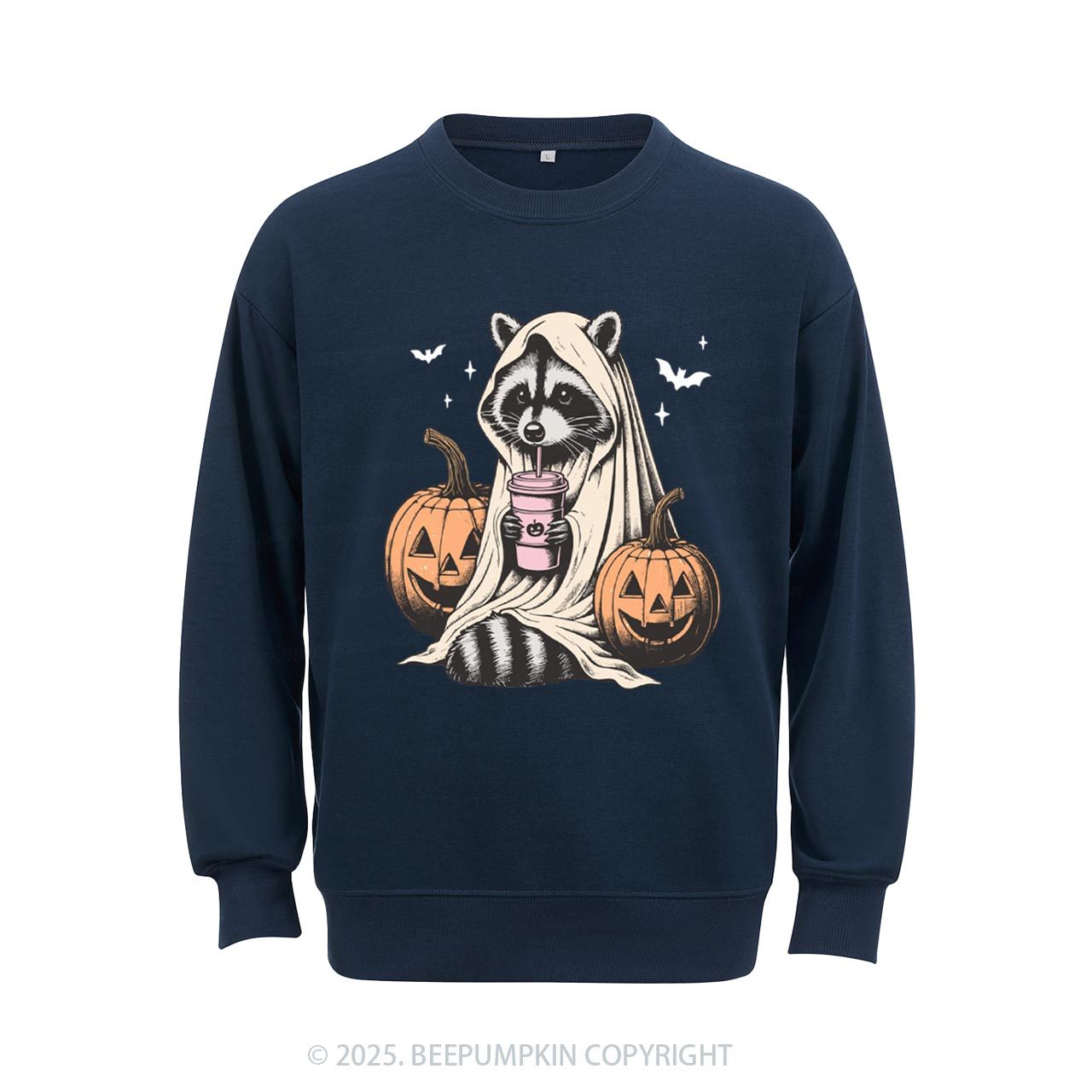 Cute Raccoon Ghost Sweatshirt Beepumpkin