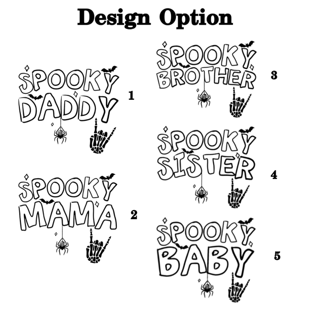 Personalized Spooky Baby Shower Halloween Family Matching Shirts