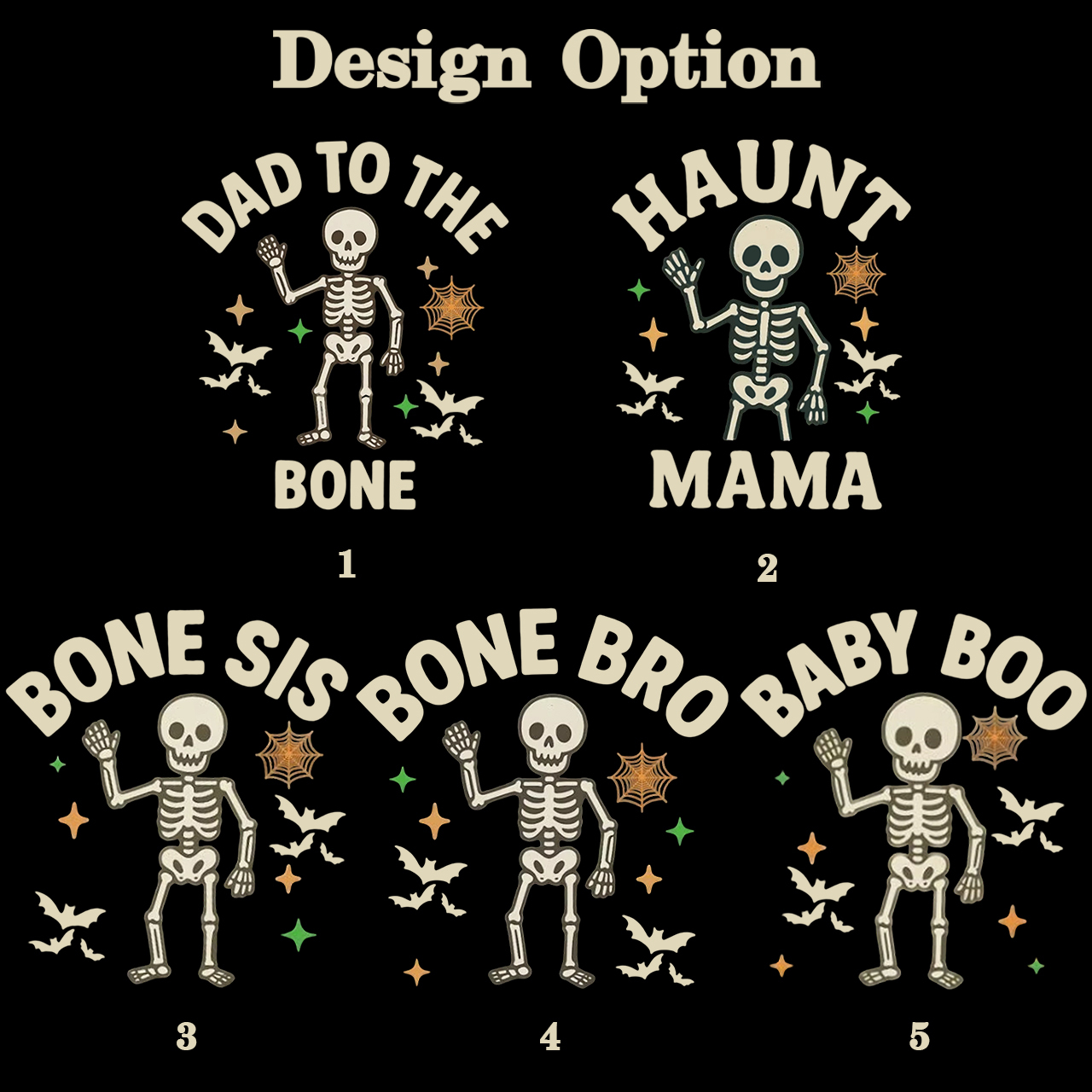 Personalized Bone To Be Together Halloween Family Matching Shirts