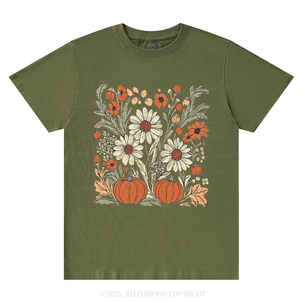 Boho Fall Floral T-Shirts Beepumpkin