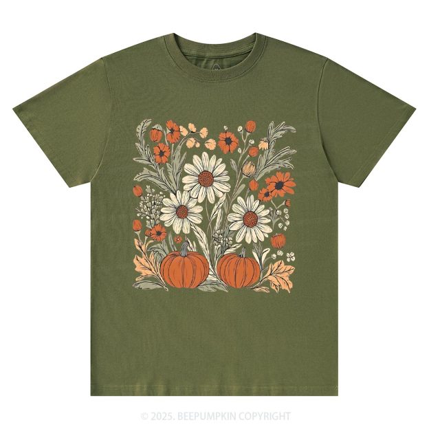 Boho Fall Floral T-Shirts Beepumpkin