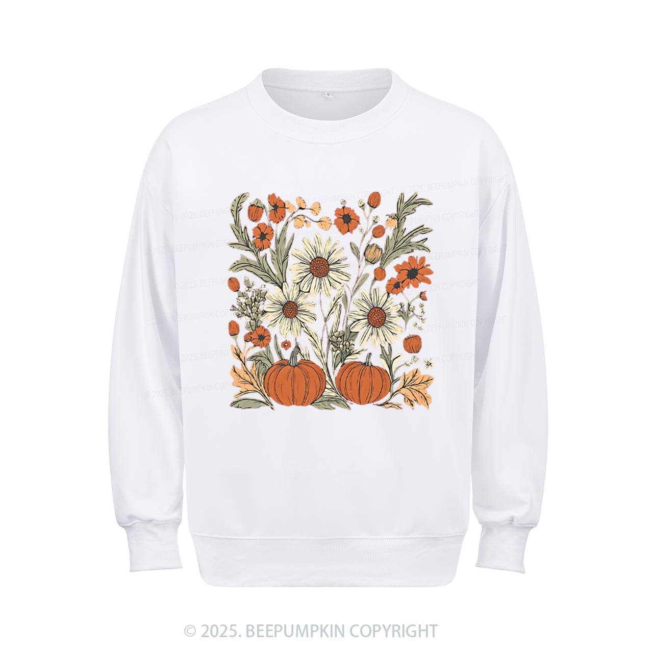 Boho Fall Floral  Sweatshirt Beepumpkin