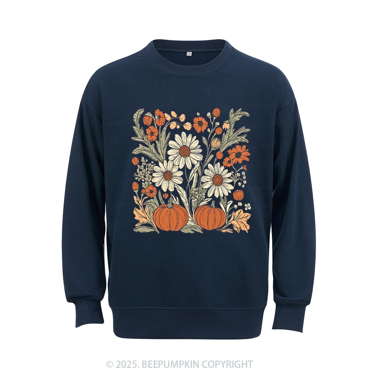 Boho Fall Floral  Sweatshirt Beepumpkin