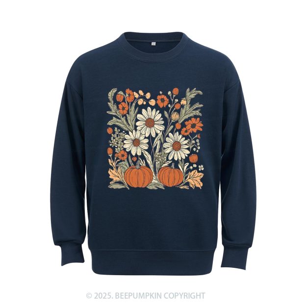 Boho Fall Floral  Sweatshirt Beepumpkin