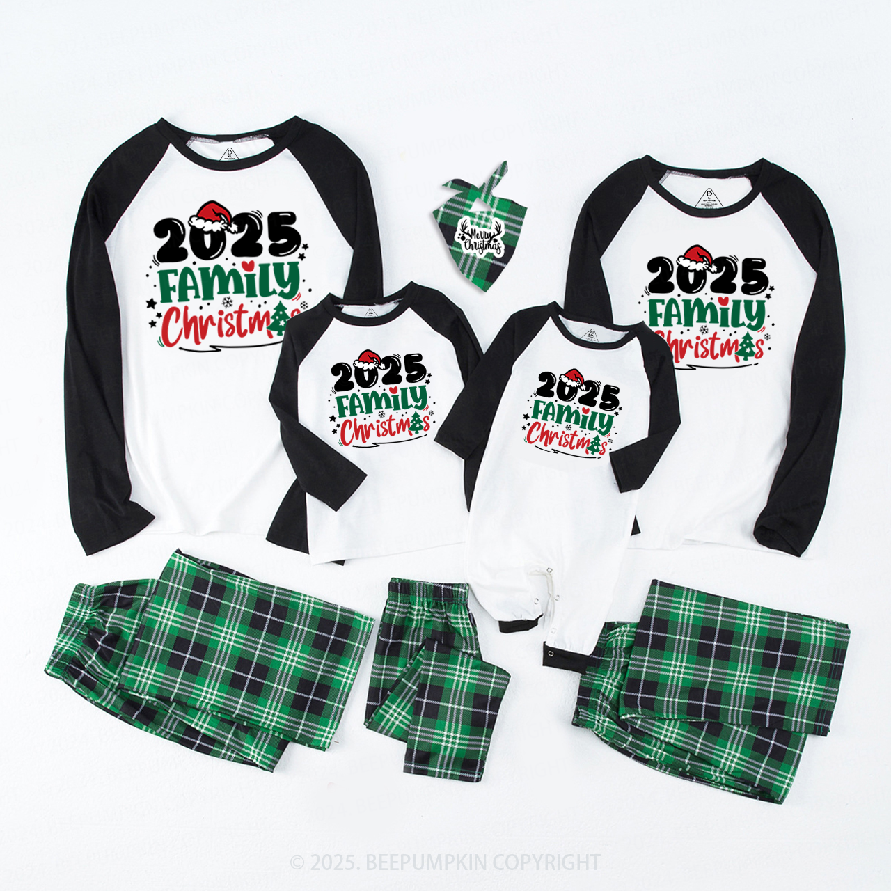 2025 Family Holiday Christmas Matching Pajamas Beepumpkin
