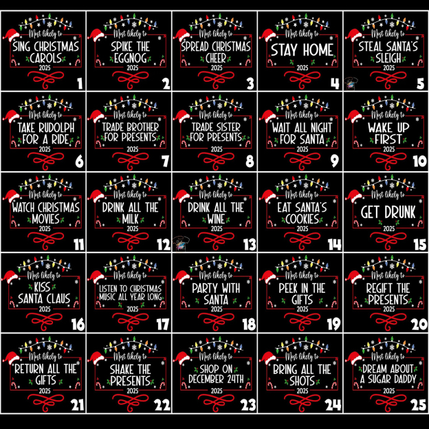 2025 Most Likely To Lanterns Christmas Matching T-Shirts