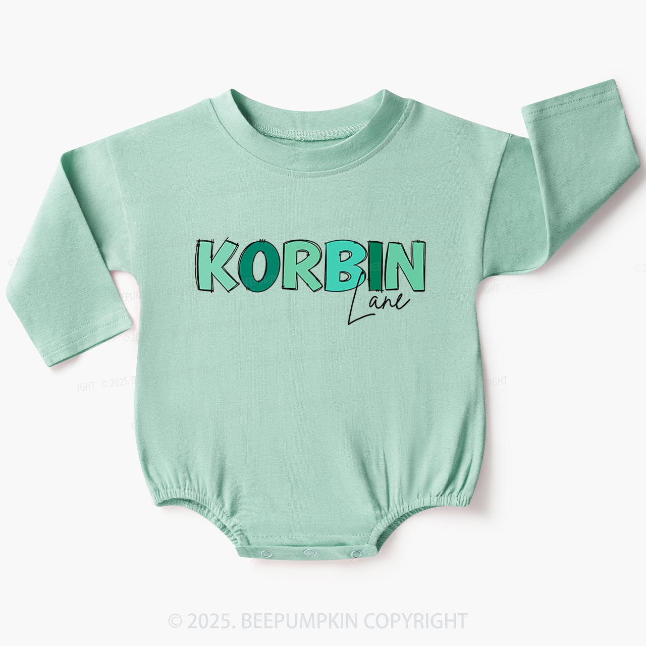 Personalized Name Baby Bubble Romper Beepumpkin