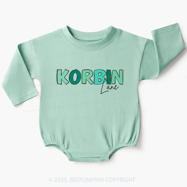 Personalized Name Baby Bubble Romper Beepumpkin