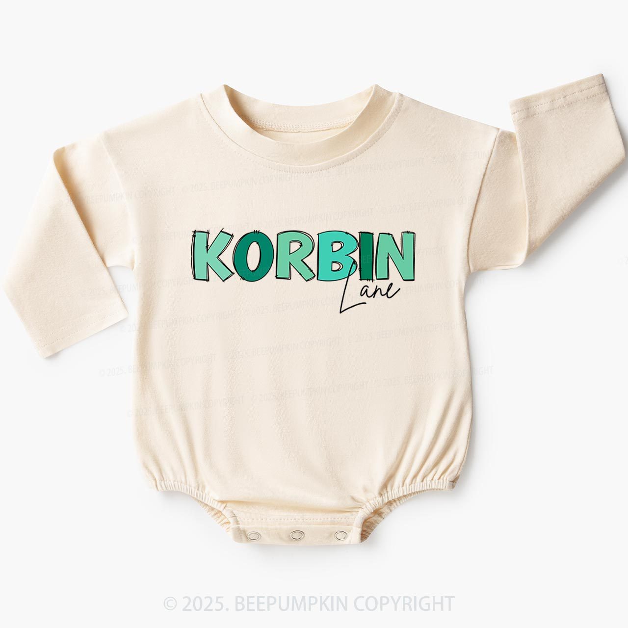 Personalized Name Baby Bubble Romper Beepumpkin