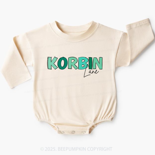 Personalized Name Baby Bubble Romper Beepumpkin