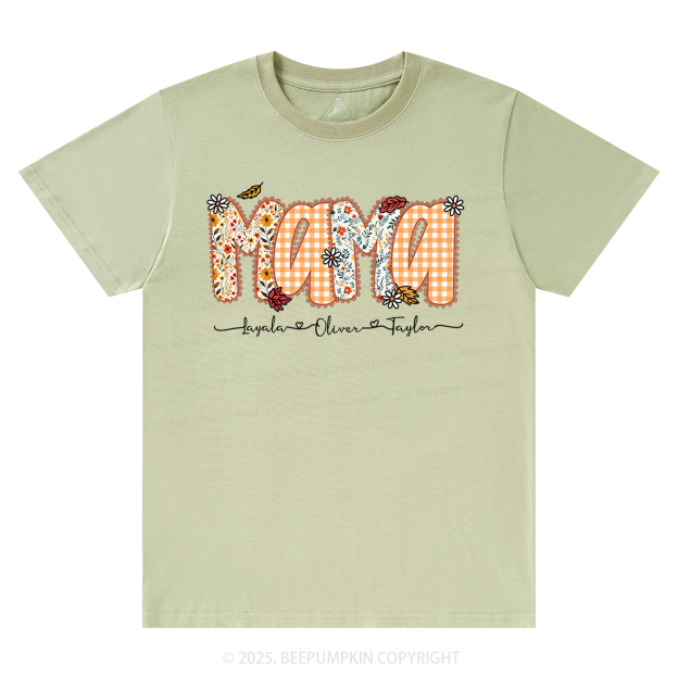 Personalized Preppy Fall Pumpkin Lace T-Shirts Beepumpkin