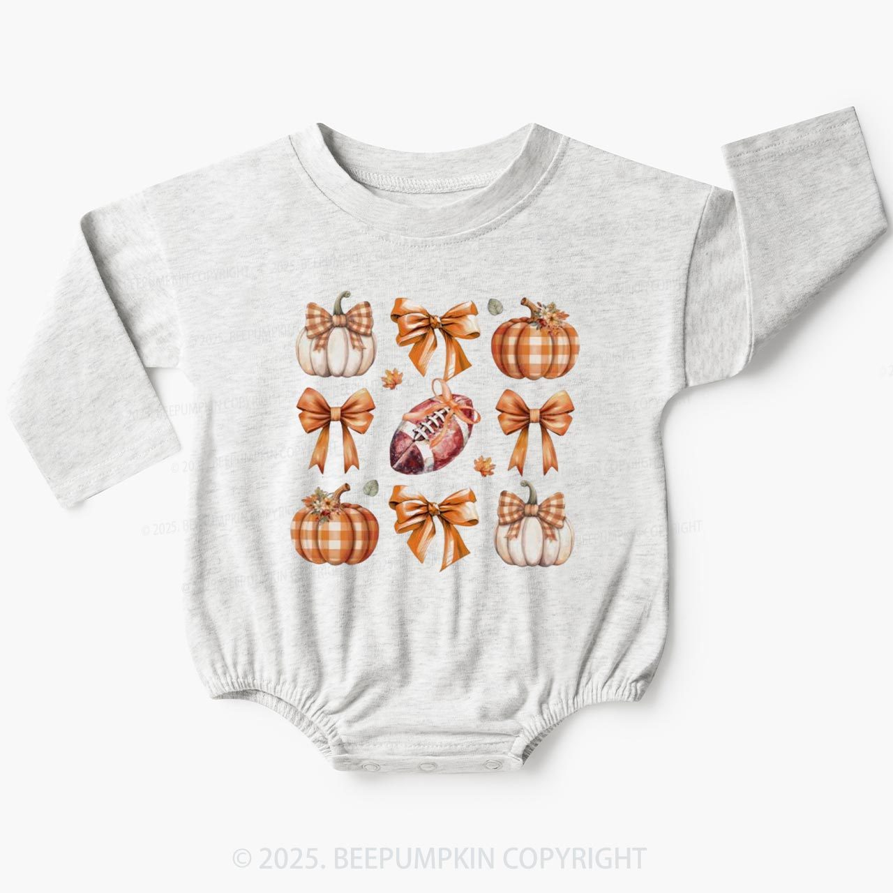Football Season Baby Bubble Romper Beepumpkin