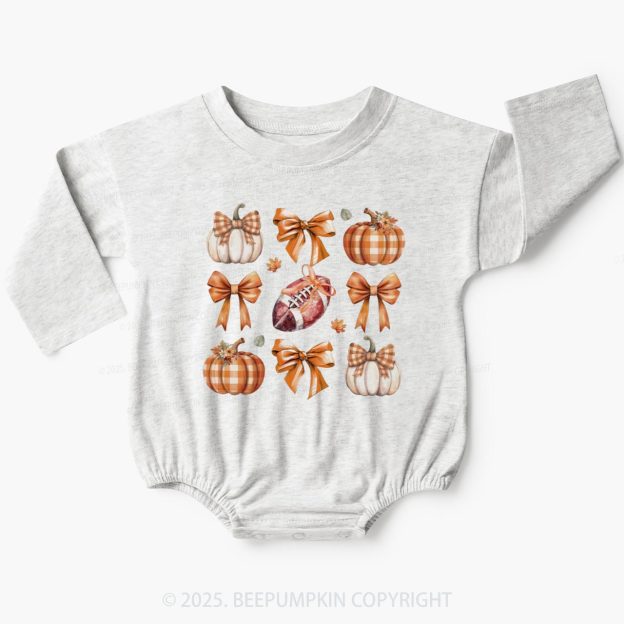 Football Season Baby Bubble Romper Beepumpkin