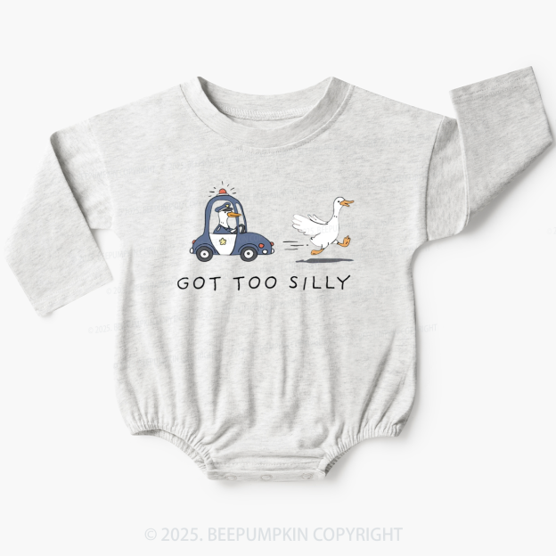 Got Too Silly Goose Baby Bubble Romper Beepumpkin