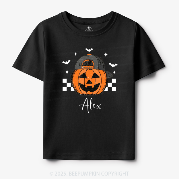 Personalized Jack-O-Lantern Name Toddler&Kid's Tees Beepumpkin