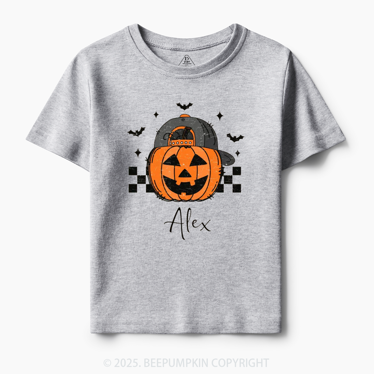 Personalized Jack-O-Lantern Name Toddler&Kid's Tees Beepumpkin