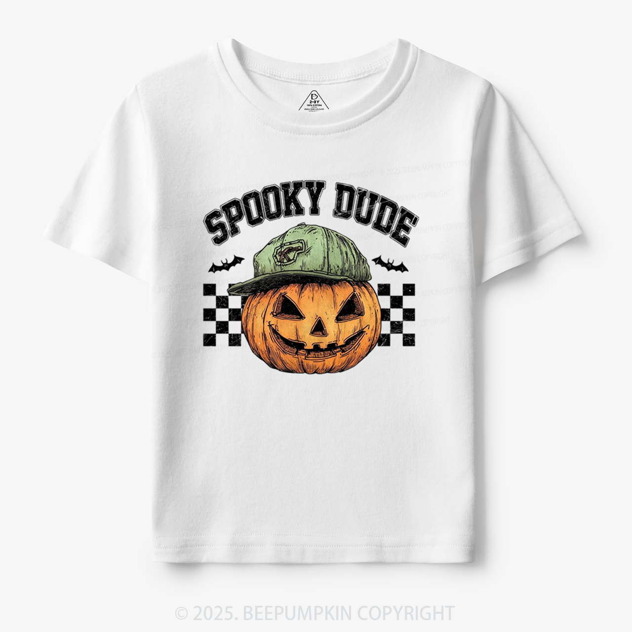 Spooky Dude Pumpkin Face Toddler&Kid's Tees Beepumpkin