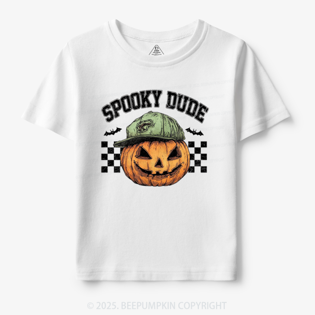 Spooky Dude Pumpkin Face Toddler&Kid's Tees Beepumpkin