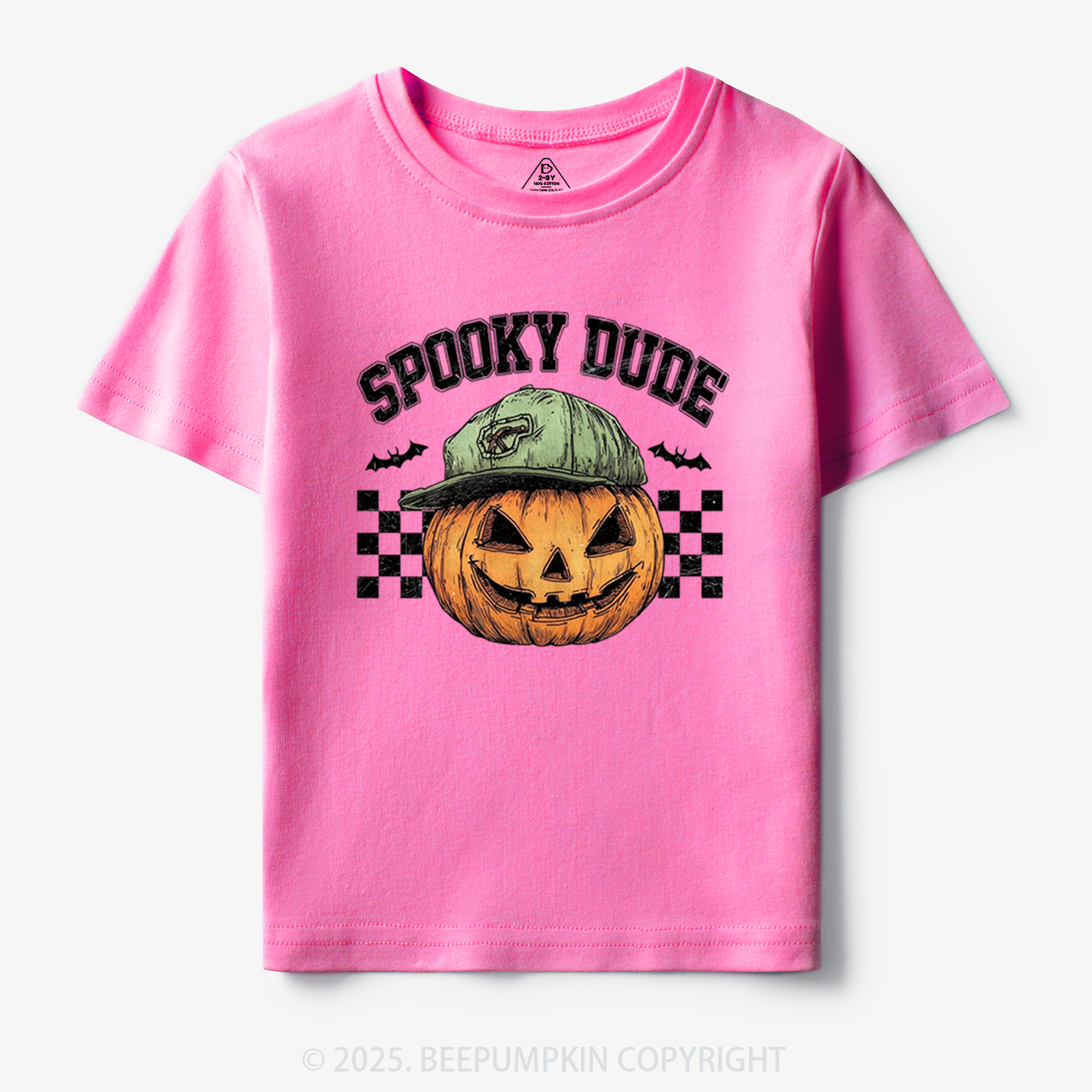 Spooky Dude Pumpkin Face Toddler&Kid's Tees Beepumpkin