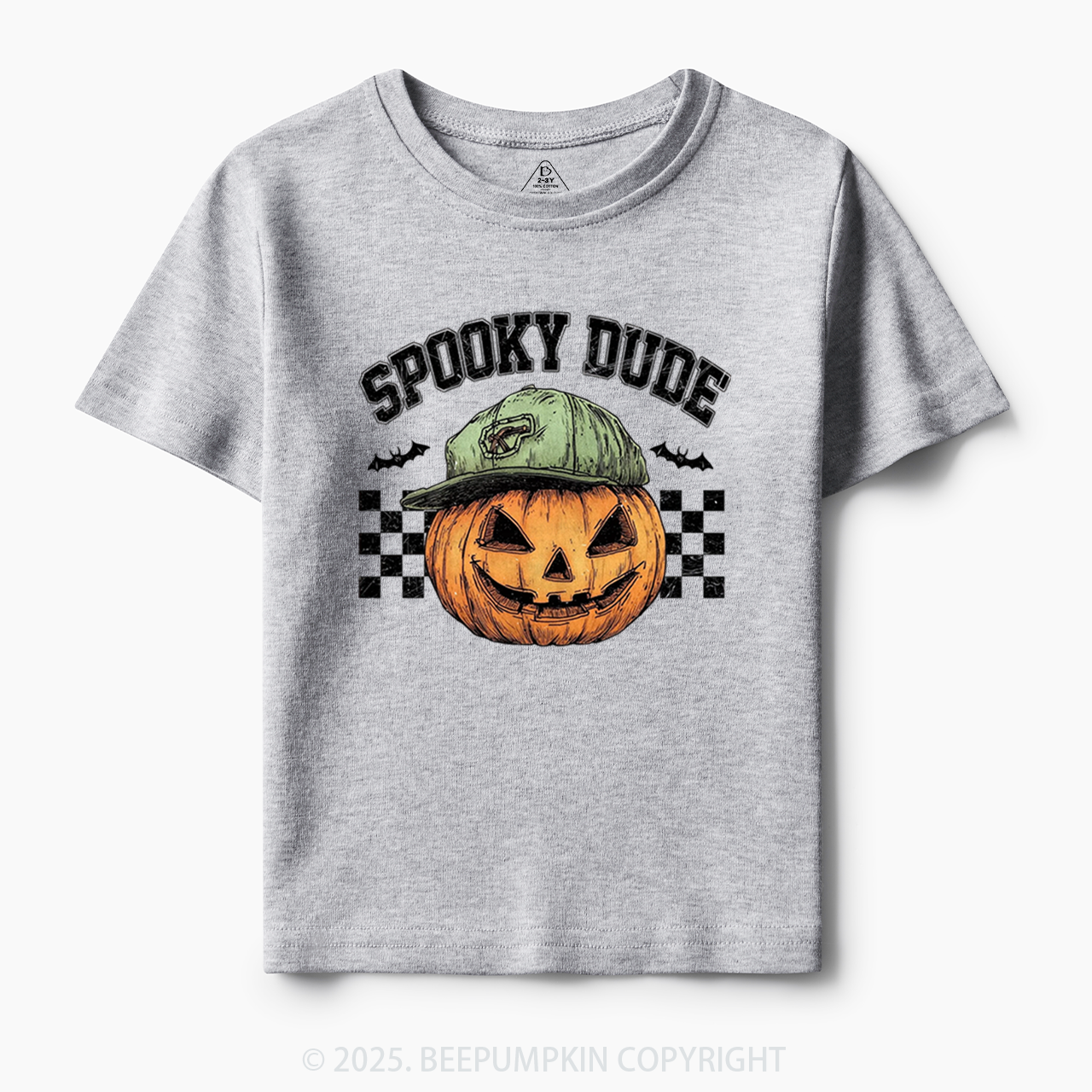 Spooky Dude Pumpkin Face Toddler&Kid's Tees Beepumpkin