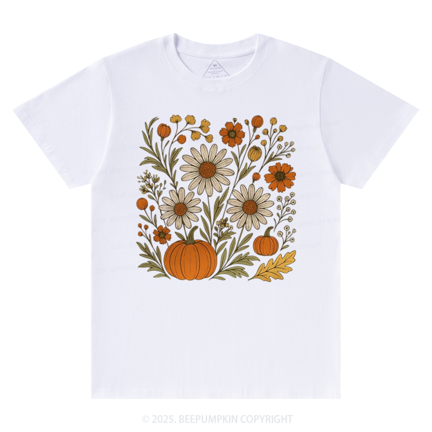Boho Floral Fall T-Shirts Beepumpkin