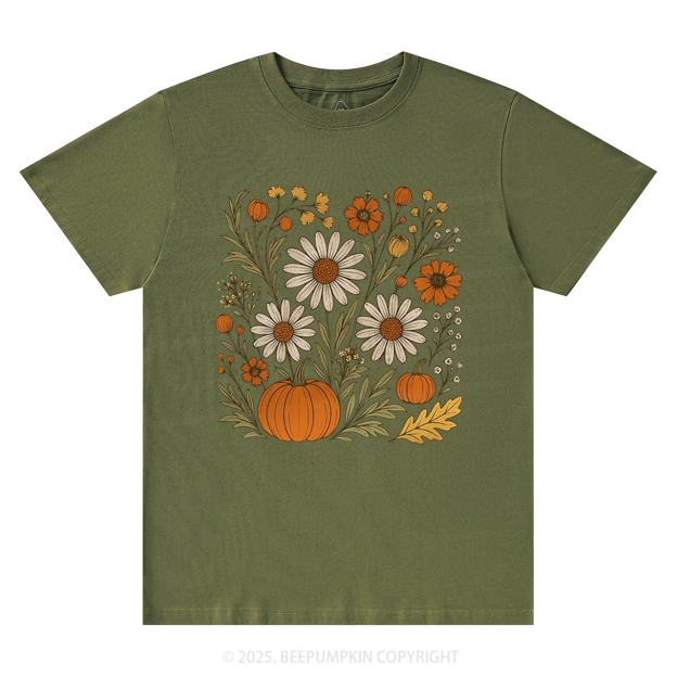 Boho Floral Fall T-Shirts Beepumpkin