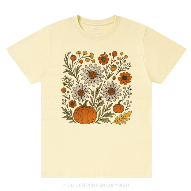 Boho Floral Fall T-Shirts Beepumpkin