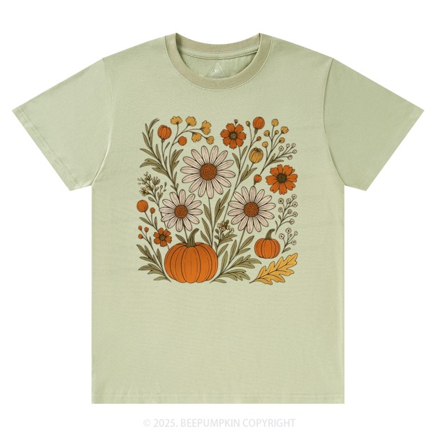 Boho Floral Fall T-Shirts Beepumpkin