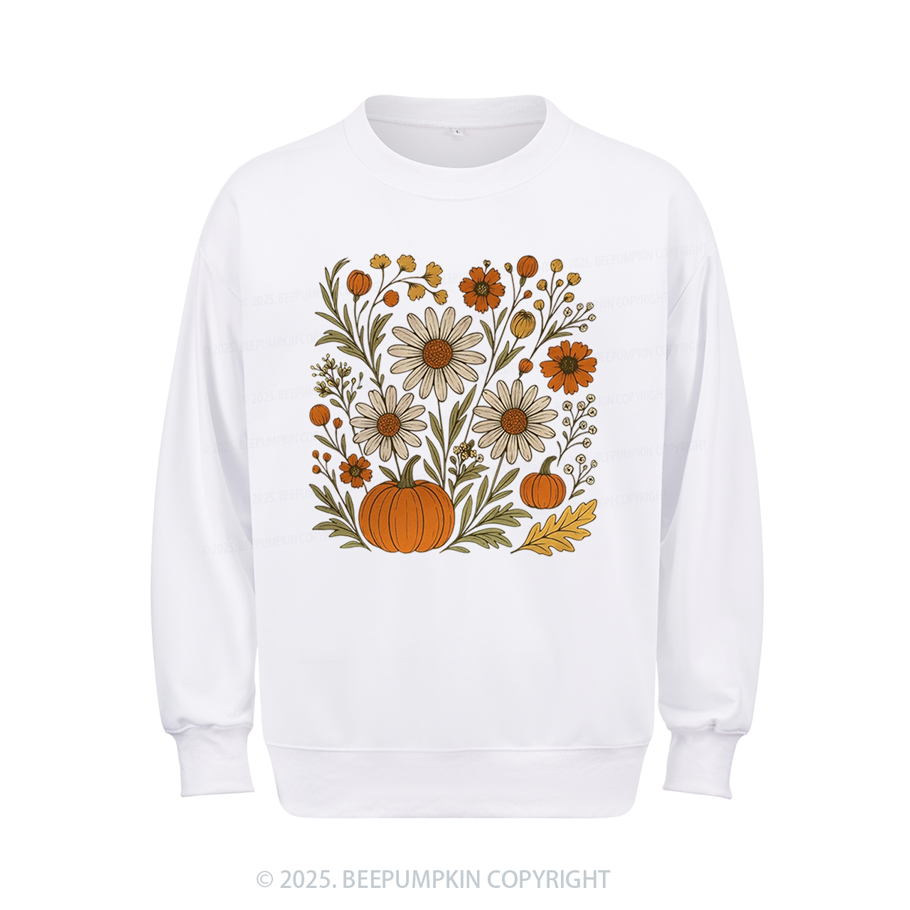 Boho Floral Fall Sweatshirt Beepumpkin