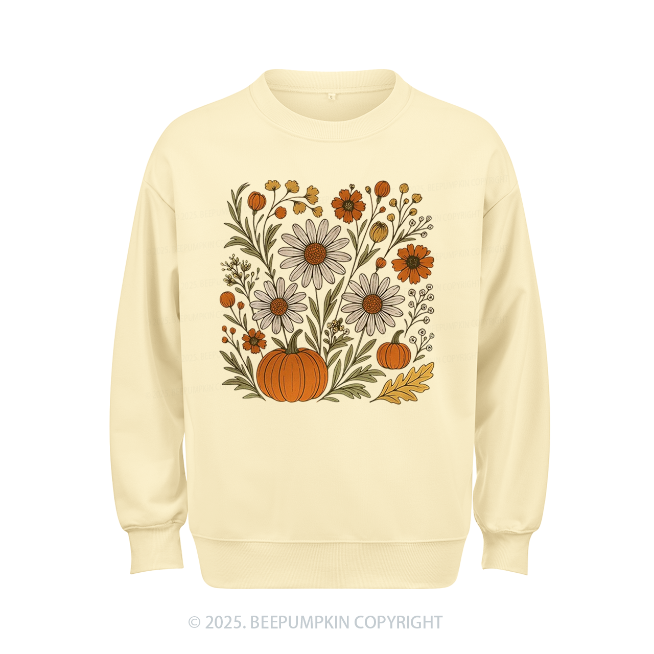 Boho Floral Fall Sweatshirt Beepumpkin