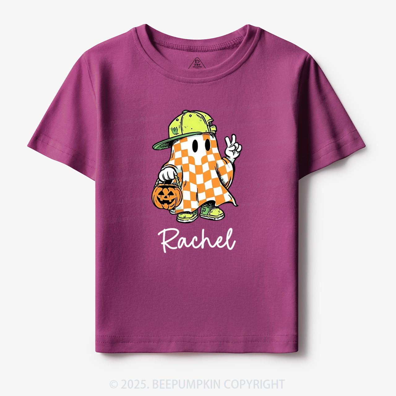 Personalized Name Spooky Dude Pumpkin Ghost Toddler&Kid's Tees Beepumpkin