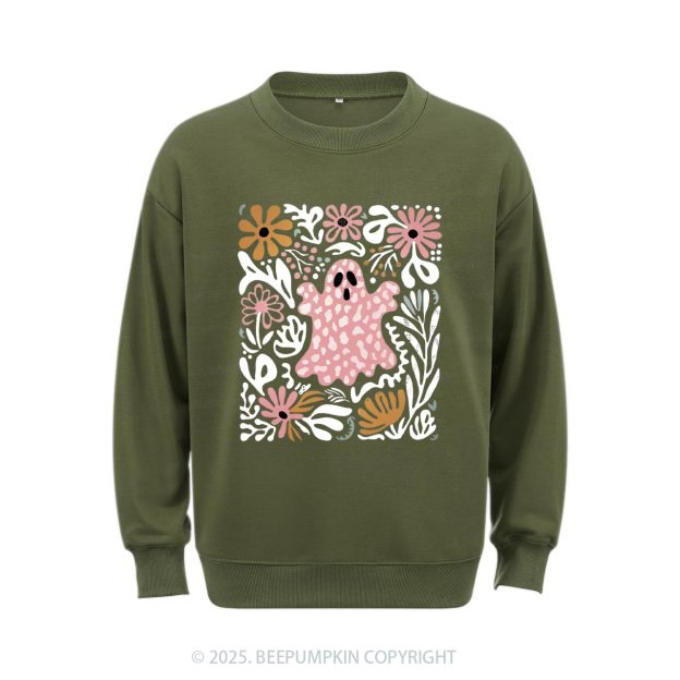 Halloween Boho Ghost Sweatshirt Beepumpkin