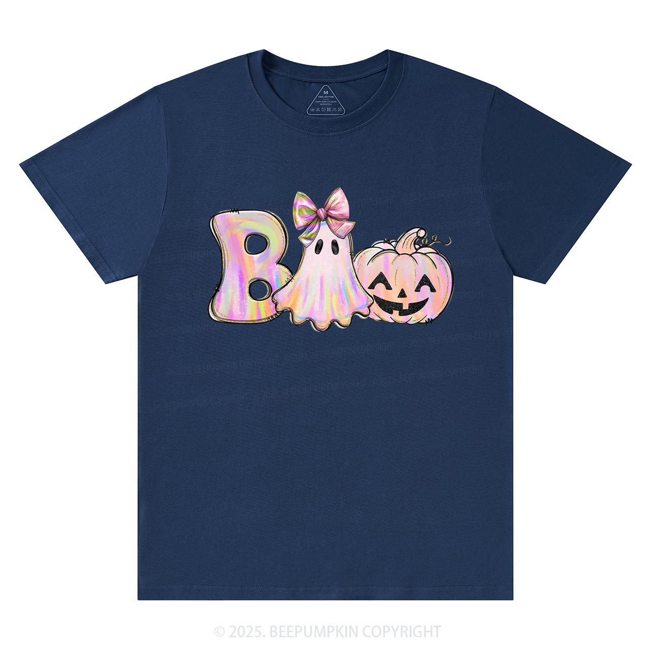 Halloween Iridescent Ghost Pumpkin T-Shirts Beepumpkin