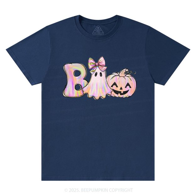 Halloween Iridescent Ghost Pumpkin T-Shirts Beepumpkin