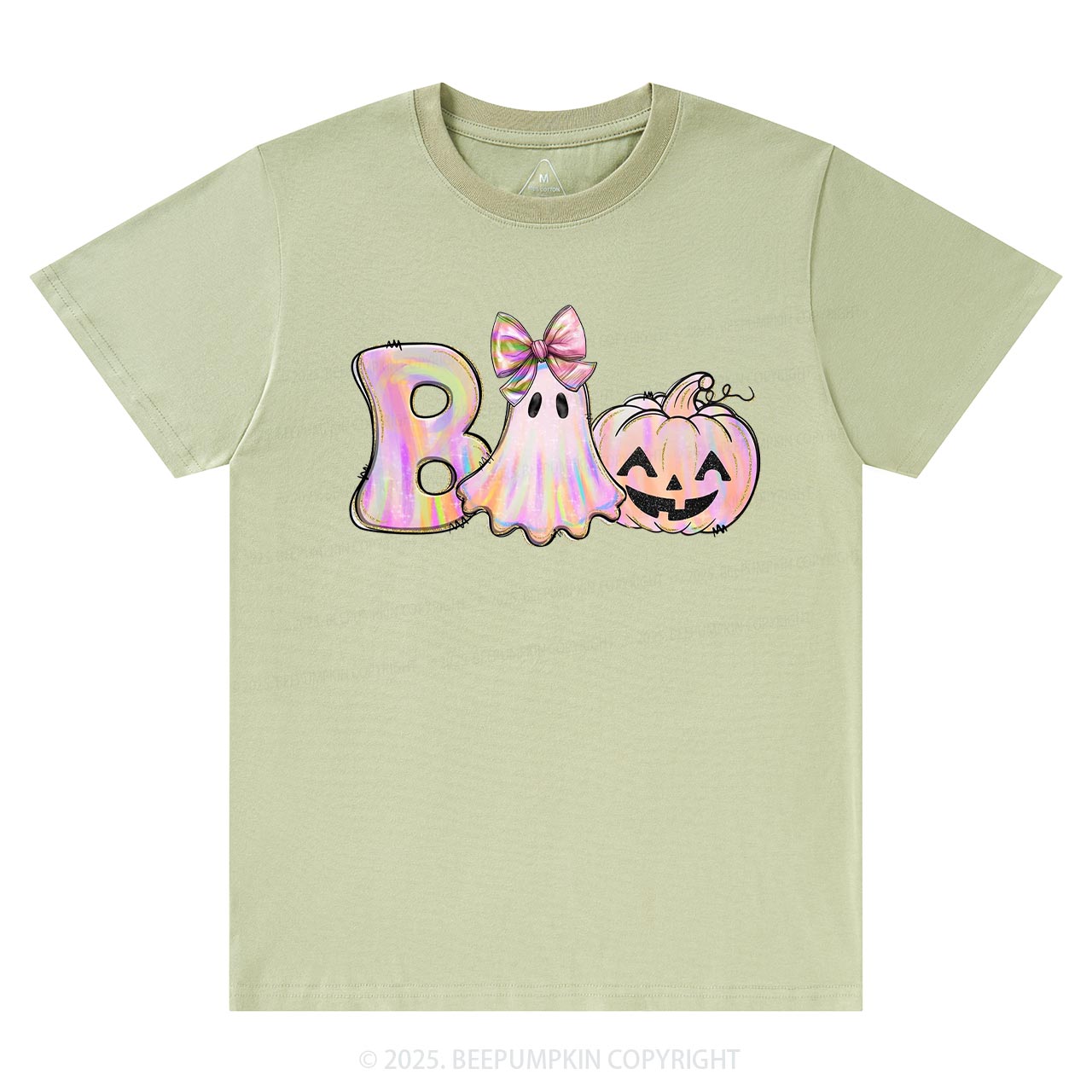 Halloween Iridescent Ghost Pumpkin T-Shirts Beepumpkin