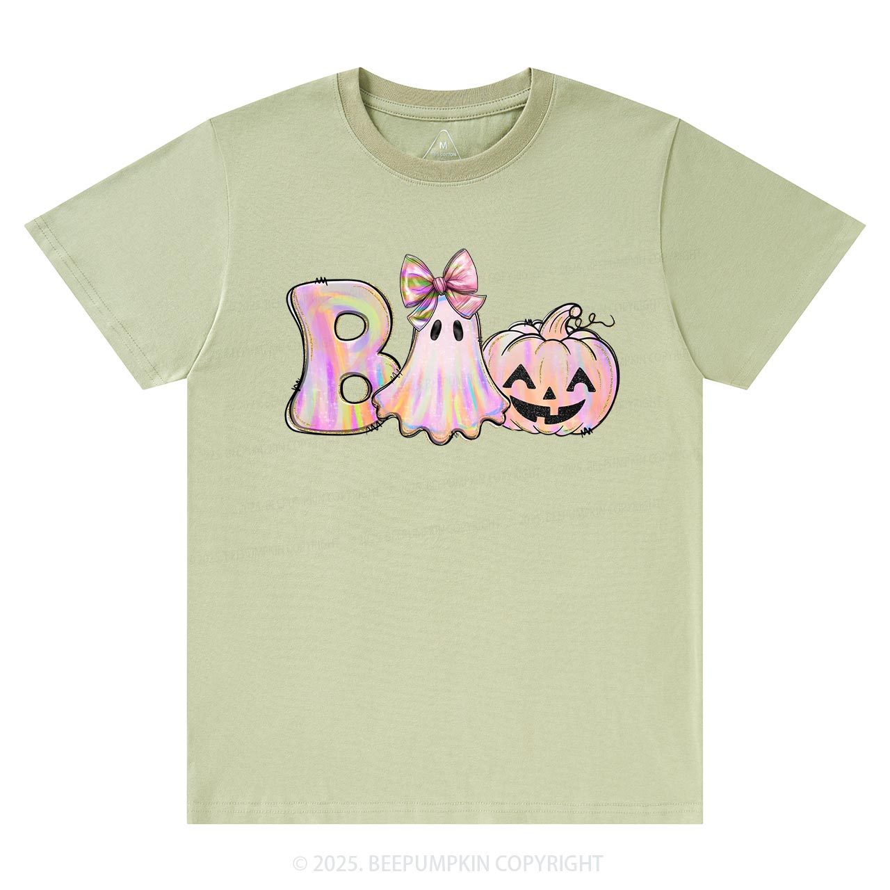 Halloween Iridescent Ghost Pumpkin T-Shirts Beepumpkin