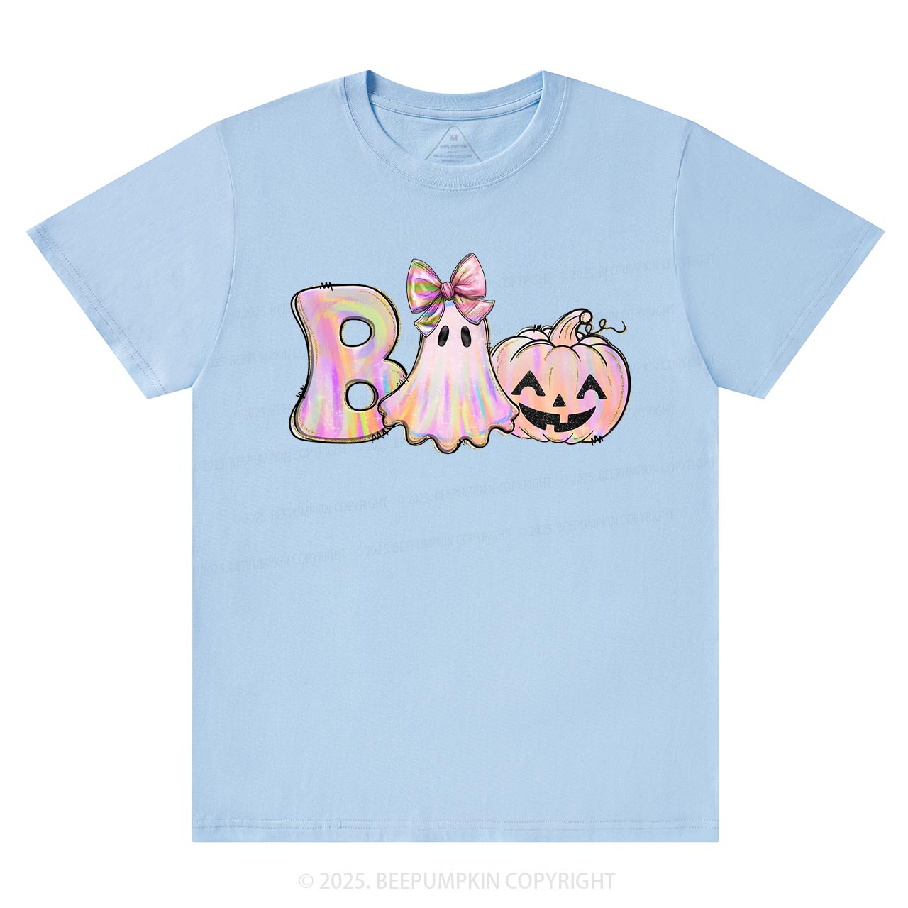 Halloween Iridescent Ghost Pumpkin T-Shirts Beepumpkin