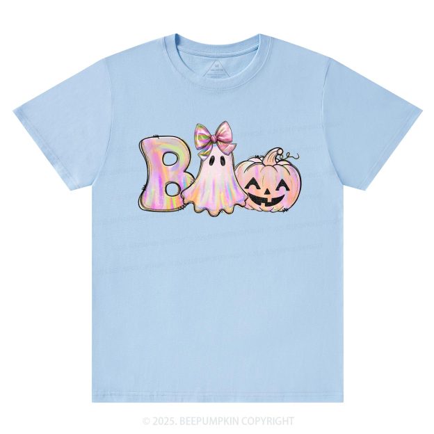 Halloween Iridescent Ghost Pumpkin T-Shirts Beepumpkin