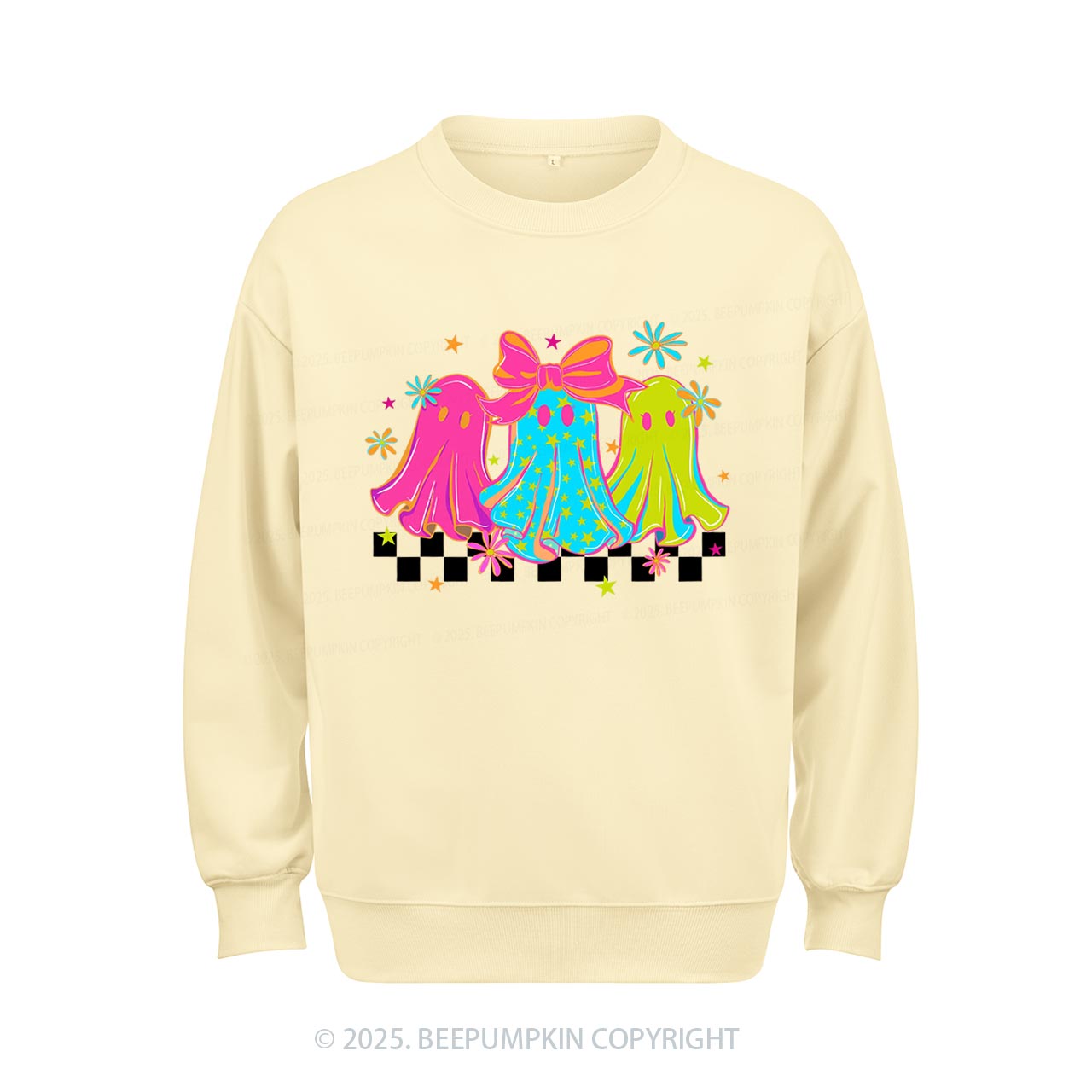 Halloween Ghost Neon Sweatshirt Beepumpkin