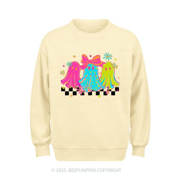 Halloween Ghost Neon Sweatshirt Beepumpkin