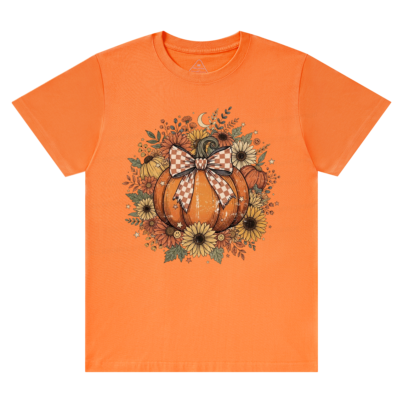 Fall Coquette Boho Floral Pumpkin Bow T-Shirts Beepumpkin
