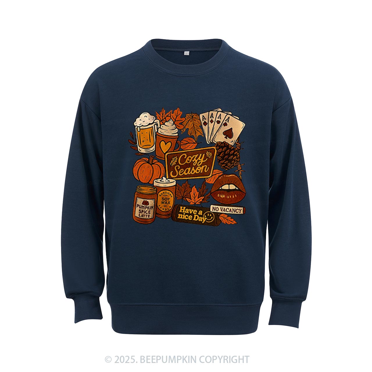 Retro Fall Collage Sublimation Sweatshirt Beepumpkin
