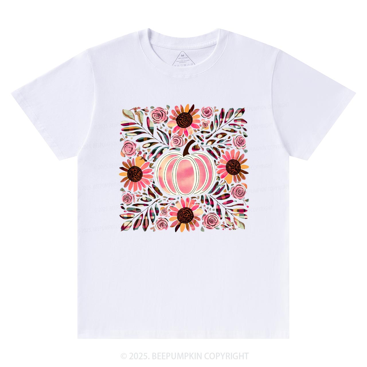 Boho Floral Pumpkin T-Shirts Beepumpkin