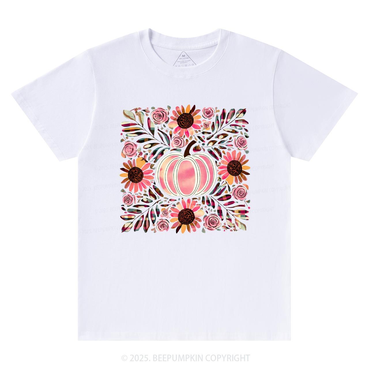 Boho Floral Pumpkin T-Shirts Beepumpkin
