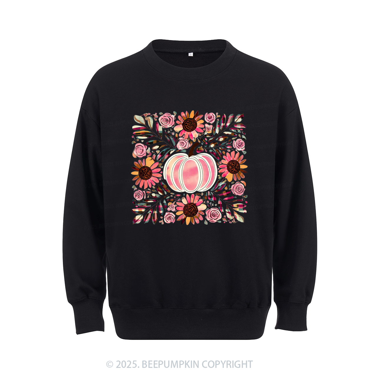Boho Floral Pumpkin Sweatshirt Beepumpkin