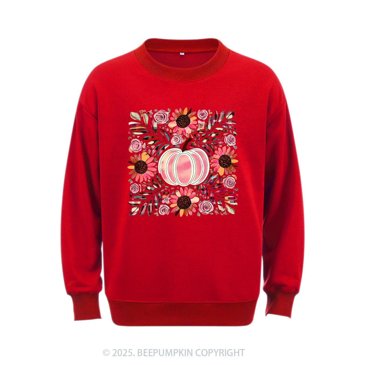 Boho Floral Pumpkin Sweatshirt Beepumpkin