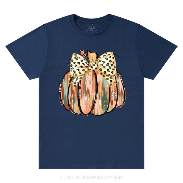 Colorful Coquette Gold Glitter Pumpkin T-Shirts Beepumpkin